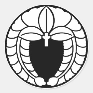 Hängende Wisteria in Reiskuchen Runder Aufkleber