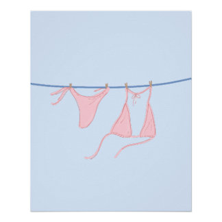 Hängender Bikini Poster