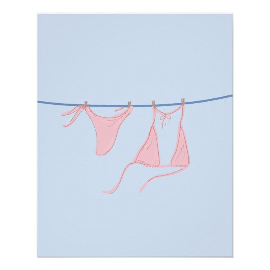 Hängender Bikini Poster (Vorderseite)