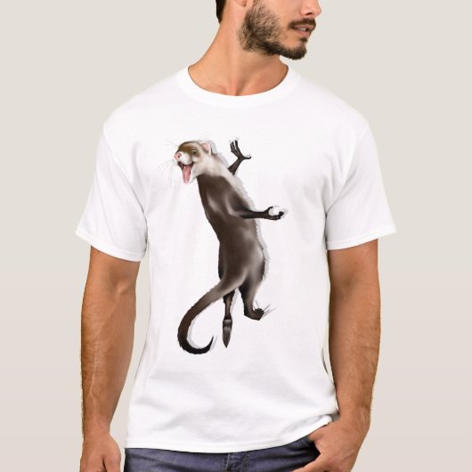 Hängender Frettchen-T - Shirt (Vorderseite)