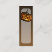 Hängender Kürbis, Lesezeichensatz oder Mini Visitenkarte (Rückseite)