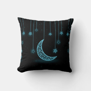 Hängender Mond und Sterne Kissen