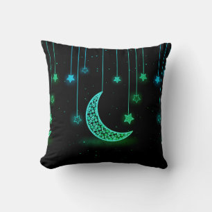 Hängender Mond und Sterne Wurfkissen Kissen