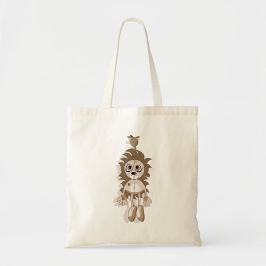 Hängender Teddybär-OrangeSepia Tragetasche (Vorne)