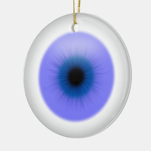 Hängendes blaues Auge auf Augapfel-Verzierung Keramikornament (Links)