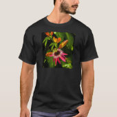 Hängendes rotes Bromeliad T-Shirt (Vorderseite)