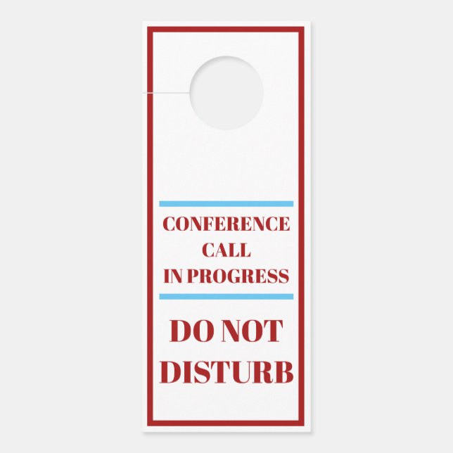 Hanger Sign - Konferenzschaltung läuft Türanhänger (Vorderseite)