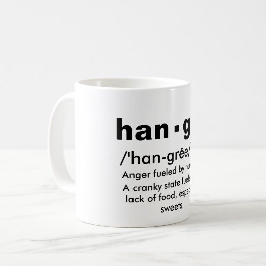 "Hängerei"-Tasse Kaffeetasse (Vorderseite Links)