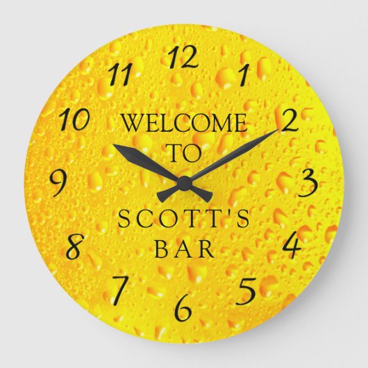 Hängerhöhle oder Bar-Händleruhr Große Wanduhr (Vorderseite)