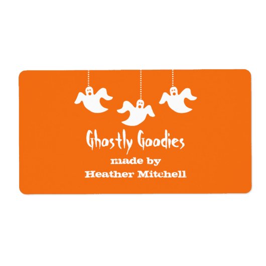 Hanggeister Halloween Baking Labels, Orange (Vorne)