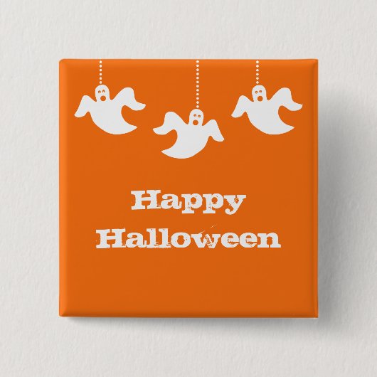 Hanggeister Halloween Button, Orange Button (Vorderseite)
