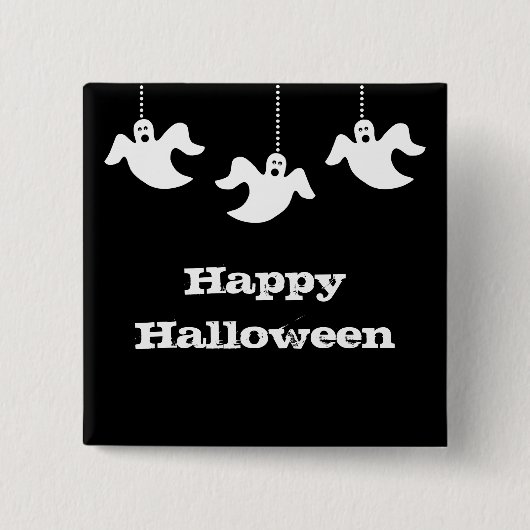 Hanggeister Halloween Button, schwarz Button (Vorderseite)