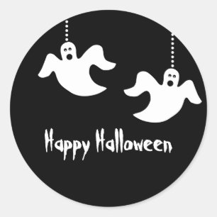 Hanggeister Halloween-Sticker, schwarz Runder Aufkleber