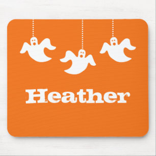 Hanggeisterhaus Halloween Mousepad, Orange Mousepad