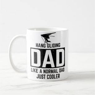 Hanggleitender Vater wie ein normaler Vater, nur c Kaffeetasse