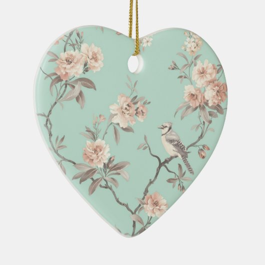 Hangherz-Ornament - Shabby Chic Keramikornament (Rechts)