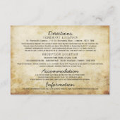 Hangherz Tree Vintage Hochzeit Detail Begleitkarte (Rückseite)