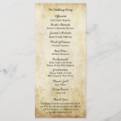 Hangherz Tree Vintage Hochzeitsprogramm Programm (Rückseite)