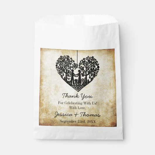 Hangherz Tree Vintage Wedding Collection Geschenktütchen (Vorderseite)