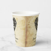 Hangherz Tree Vintage Wedding Collection Pappbecher (Rechts)