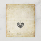 Hangherz Tree Vintage Wedding Collection Platzkarte (Außenseite Aufgefaltet)