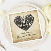Hangherz Tree Vintage Wedding Collection Serviette