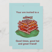 Hangi Maori Cooking Food Kai Einladung (Vorne/Hinten)