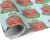 Hangi Maori Cooking Food Kai Geschenkpapier (Rolleneckpunkt)