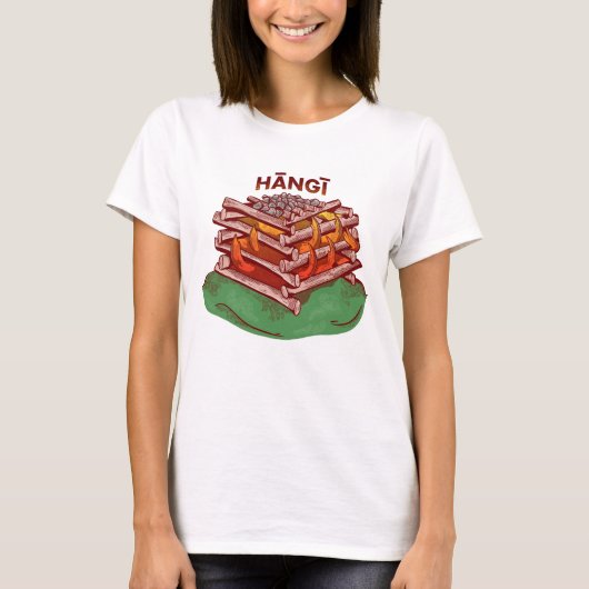 Hangi Maori Cooking Food Kai T-Shirt (Vorderseite)