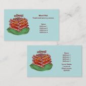 Hangi Maori Cooking Food Kai Visitenkarte (Vorne/Hinten)