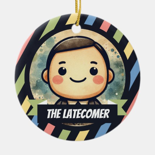 Hangin’ in There.. Schließlich - Weihnachten am Bü Keramik Ornament (Vorne)