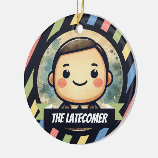 Hangin’ in There.. Schließlich - Weihnachten am Bü Keramik Ornament (Links)