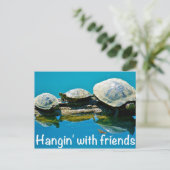 Hangin mit Freunden Postkarte (Stehend Vorderseite)