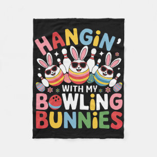 Hangin' mit meinem Bowling Bunnies drei Niedliche Fleecedecke