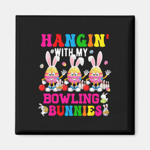 Hangin' mit meinem Bowling Bunnies drei Niedliche Magnet
