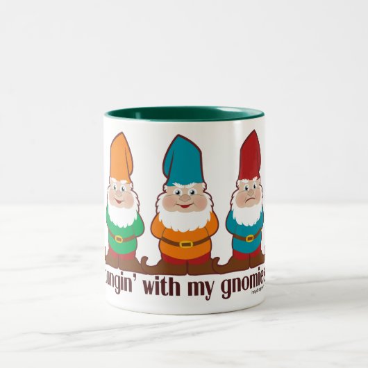Hangin mit meinem Gnomies Zweifarbige Tasse (Mittel)