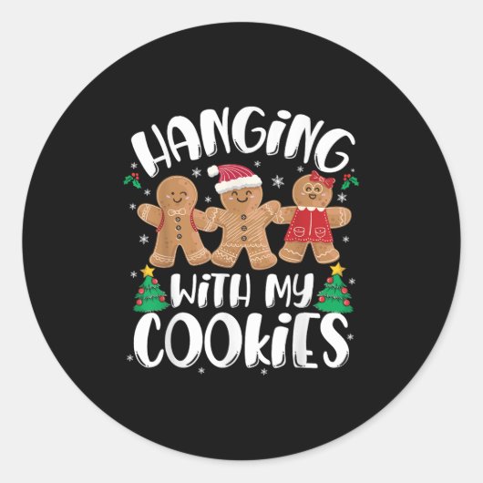 Hangin mit meinen Cookies Lebkuchen Gebäck Frauen Runder Aufkleber (Vorderseite)