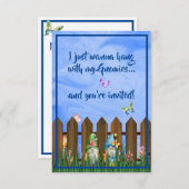 Hangin' mit meinen Gnomen, Fun Colorful Gnome Einladung (Vorne/Hinten)