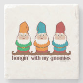Hangin' mit meinen Gnomen Steinuntersetzer (Vorderseite)