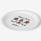 Hangin mit meinen Gnomies Weihnachten Pappteller (Schrägansicht)