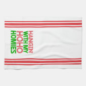 Hangin mit meinen Heimen Rot und Grün Weihnachten Geschirrtuch (Horizontal)