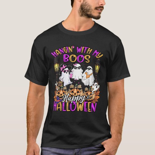 Hangin with My Boos Cute Boujee Ghosts Halloween C T-Shirt (Vorderseite)