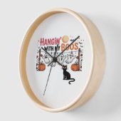 Hangin With My Boos Ghost Holding Black Cat Funny  Uhr (Winkel)