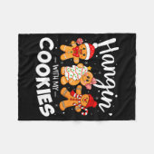 Hangin With My Cookies Gingerbread Women Christmas Fleecedecke (Vorderseite (Horizontal))