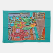 Hanging Angel Metal Art Chili Paprikaschoten bemal Handtuch (Horizontal)