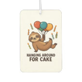 Hanging Around For Cake Birthday Balloon Sloth , C Autolufterfrischer (Vorderseite)