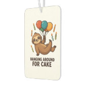 Hanging Around For Cake Birthday Balloon Sloth , C Autolufterfrischer (Links)
