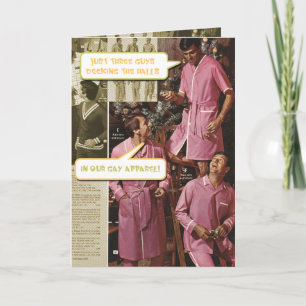 Hanging Balls lustige Gay Weihnachtskarte Feiertagskarte