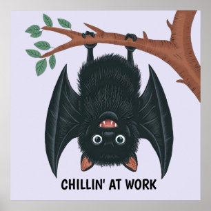 Hanging Bat Poster