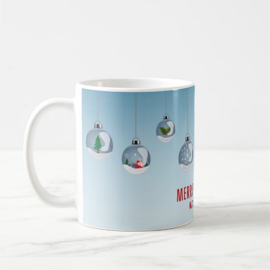 Hanging Baubles Merry Christmas Mug Kaffeetasse (Links)
